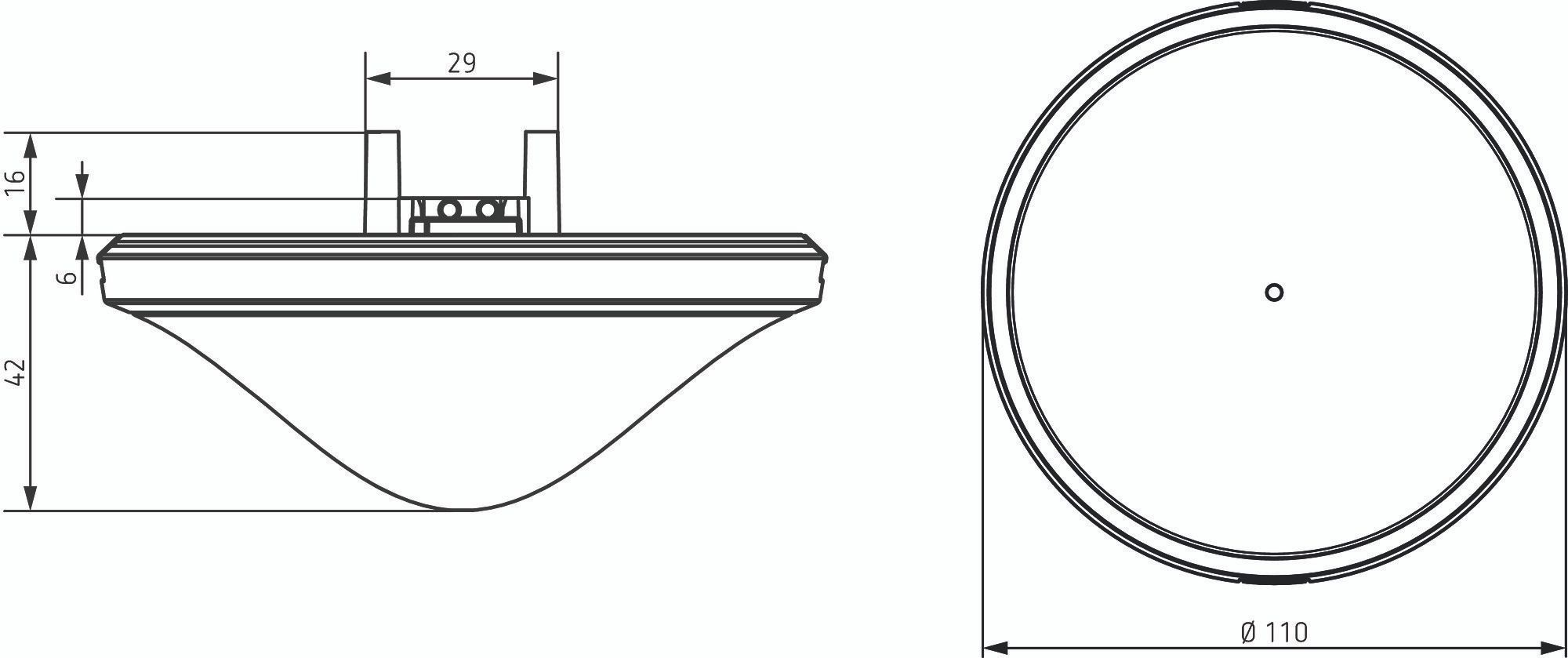 Theben 2079001 thePrema P360 KNX UP GR Präsenzmelder für Deckenmontage, 3xLicht u. 2xHKL, max. 10x10 m