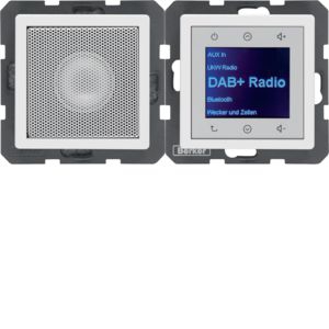 Berker 29806089 Radio Touch mit Lautsprecher DAB+, Q.x, polarweiß samt