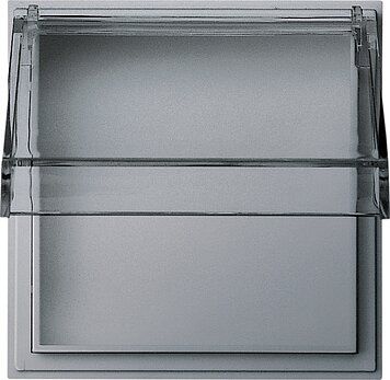 Gira 040965 Adapterrahmen Klappdeckel transparent, Gira TX_44, (WG UP) Farbe alu