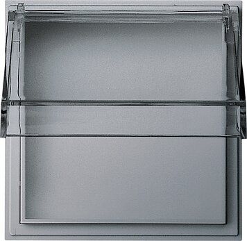 Gira 040965 Adapterrahmen Klappdeckel transparent, Gira TX_44, (WG UP) Farbe alu