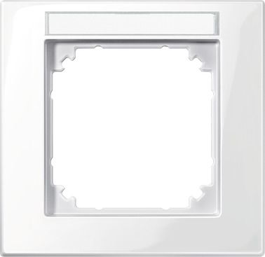 Merten 514119 Rahmen 1-fach beschriftbar, M-PLAN, polarweiß glänzend