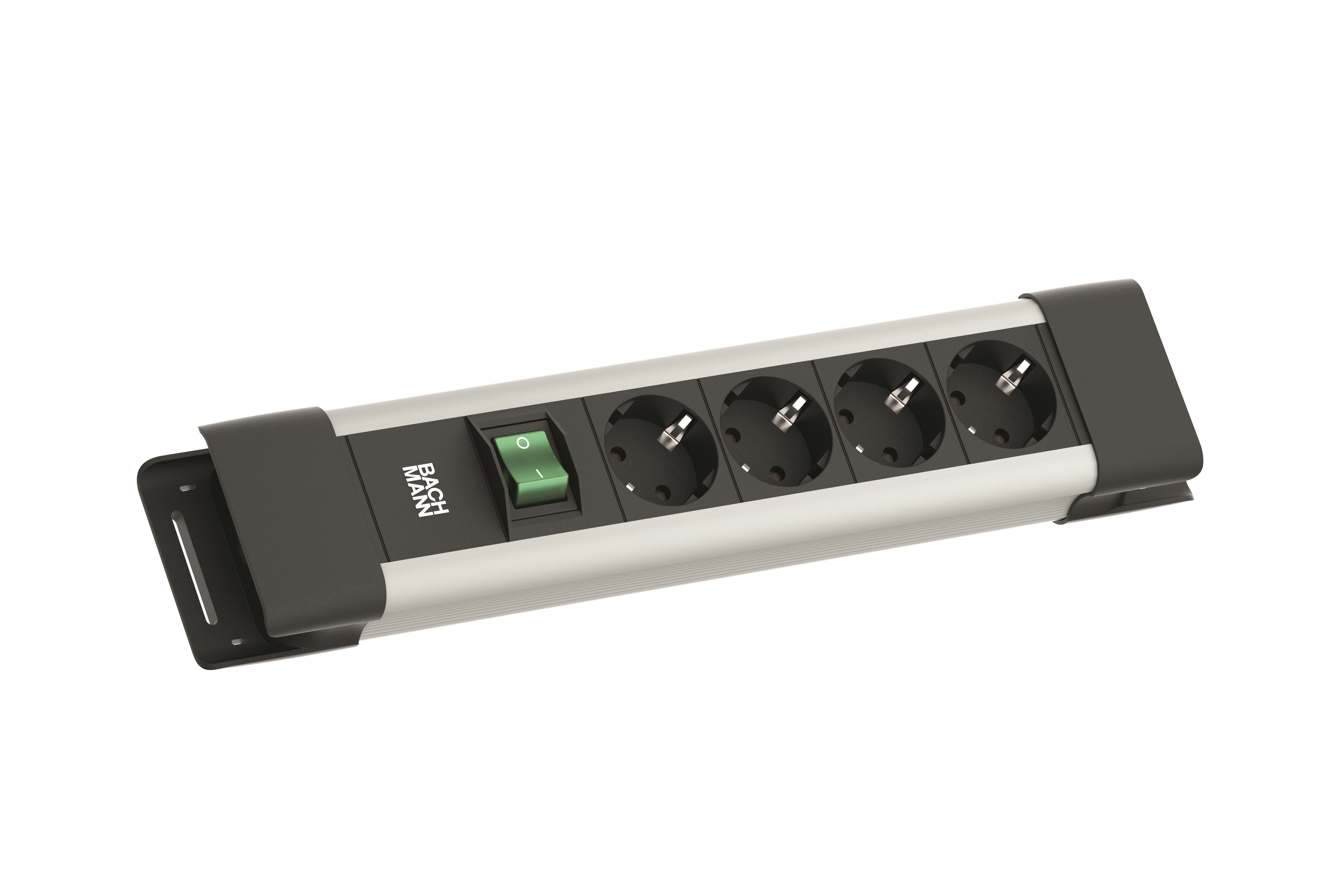 Bachmann BM005906 Steckdosenleiste CONNECTUS 4xCEE7/3 1x Schalter 2,0m CEE7/7 Grau
