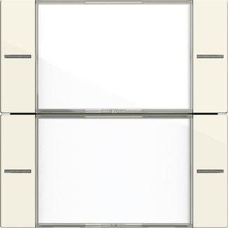 Gira 577201 Wippenset 2-fach Beschriftungsfeld Tastsensor 4.55, Klar/Cremeweiß
