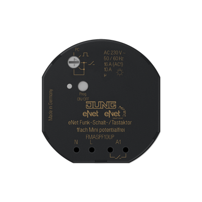 Jung FMASPF10UP eNet Funk-Schalt-/Tastaktor 1-fach Mini potentialfrei