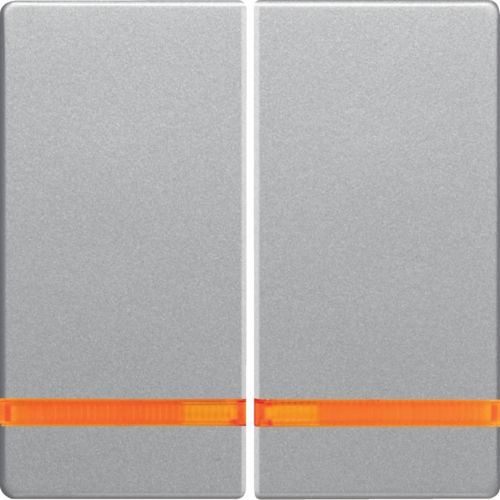 Berker 16276084 Wippe 2-fach mit Linse, Q.x, aluminium samt