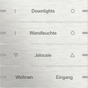 Gira 5034219 Wippenset 4-fach individuell für Tastsensor 4.95, Edelstahl