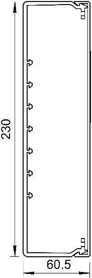 OBO Bettermann WDK-60230 RW LF-Kanal 60,5 x 230 mm, reinweiß