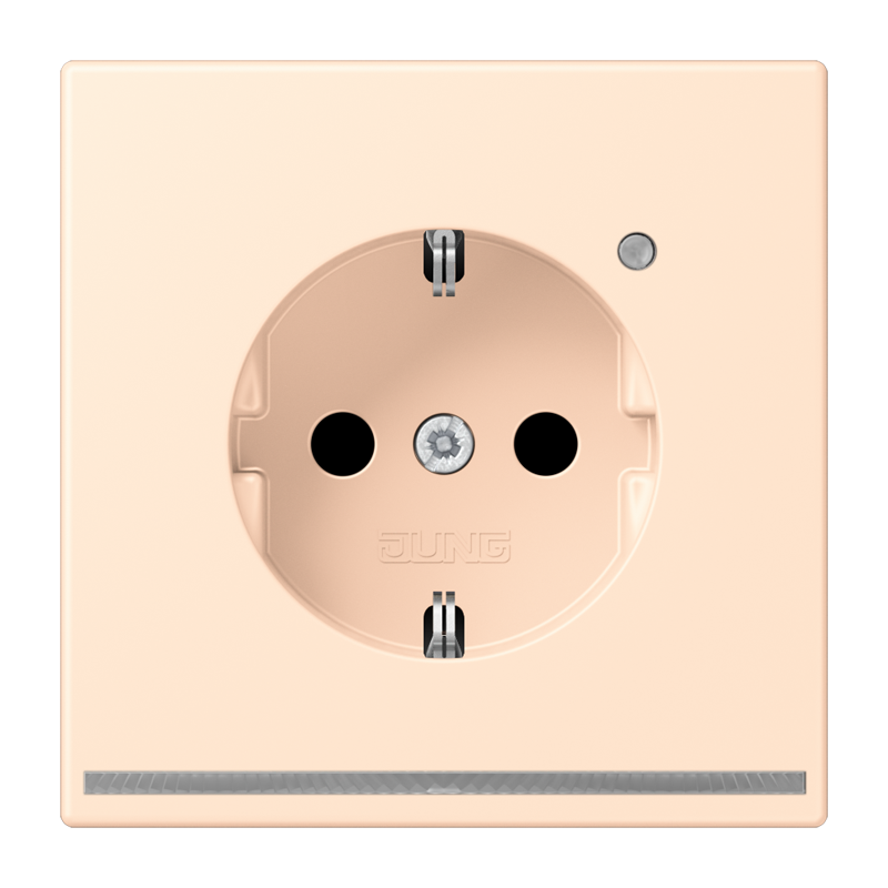 Jung LC1520OLNW238 Schutzkontakt-Steckdose mit LED-Orientierungslicht, Safety+, Les Couleurs® 32123, terre sienne pâle