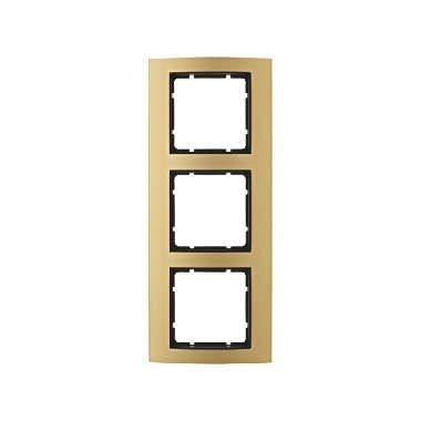 Berker 10133016 Rahmen 3-fach, B.3, Alu, gold/anthrazit