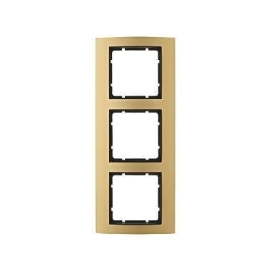 Berker 10133016 Rahmen 3-fach, B.3, Alu, gold/anthrazit