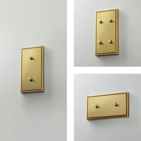 Jung ME12-0CK25 Abdeckung mit Kipphebel "Kegel", 1 Kipphebel, Serie LS 1912, Messing classic