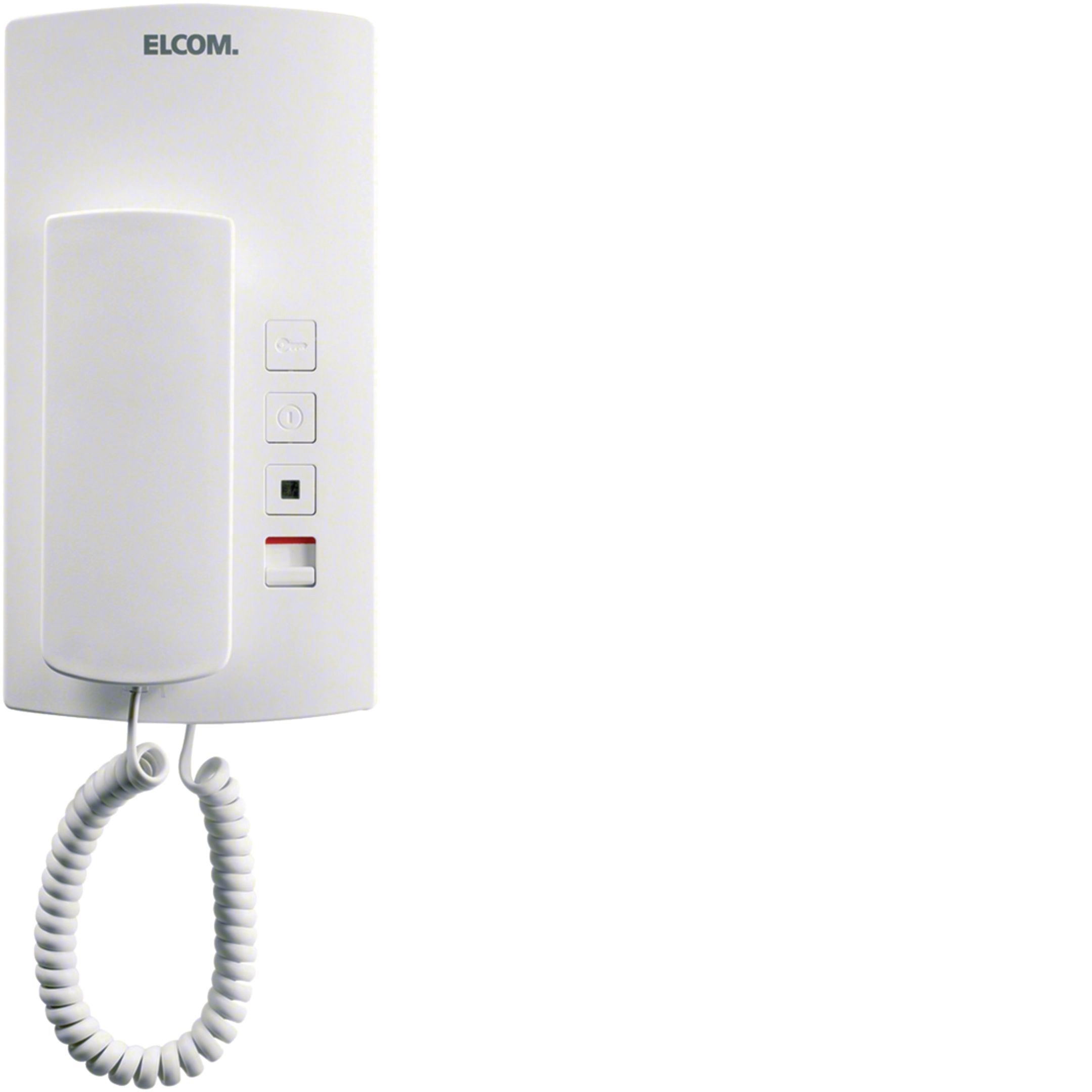 Elcom 1308100 Aufputz Audio Innenstation mit Hörer, weiß, für Sprechanlagen, 1+n Technik
