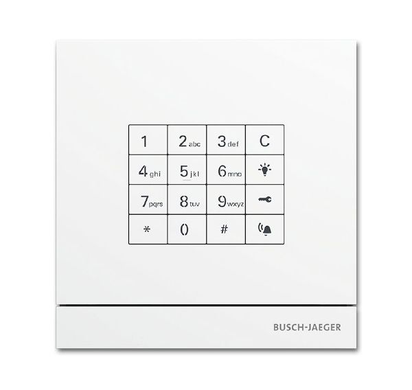 Busch-Jaeger 83100/71-664 Außenstation mit Tastatur-Modul, studioweiß matt, Busch-Welcome®2-Draht