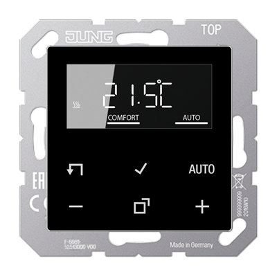 Jung TRDA1790SW LB-Management Raumthermostat-Set, Serie AS/A, schwarz
