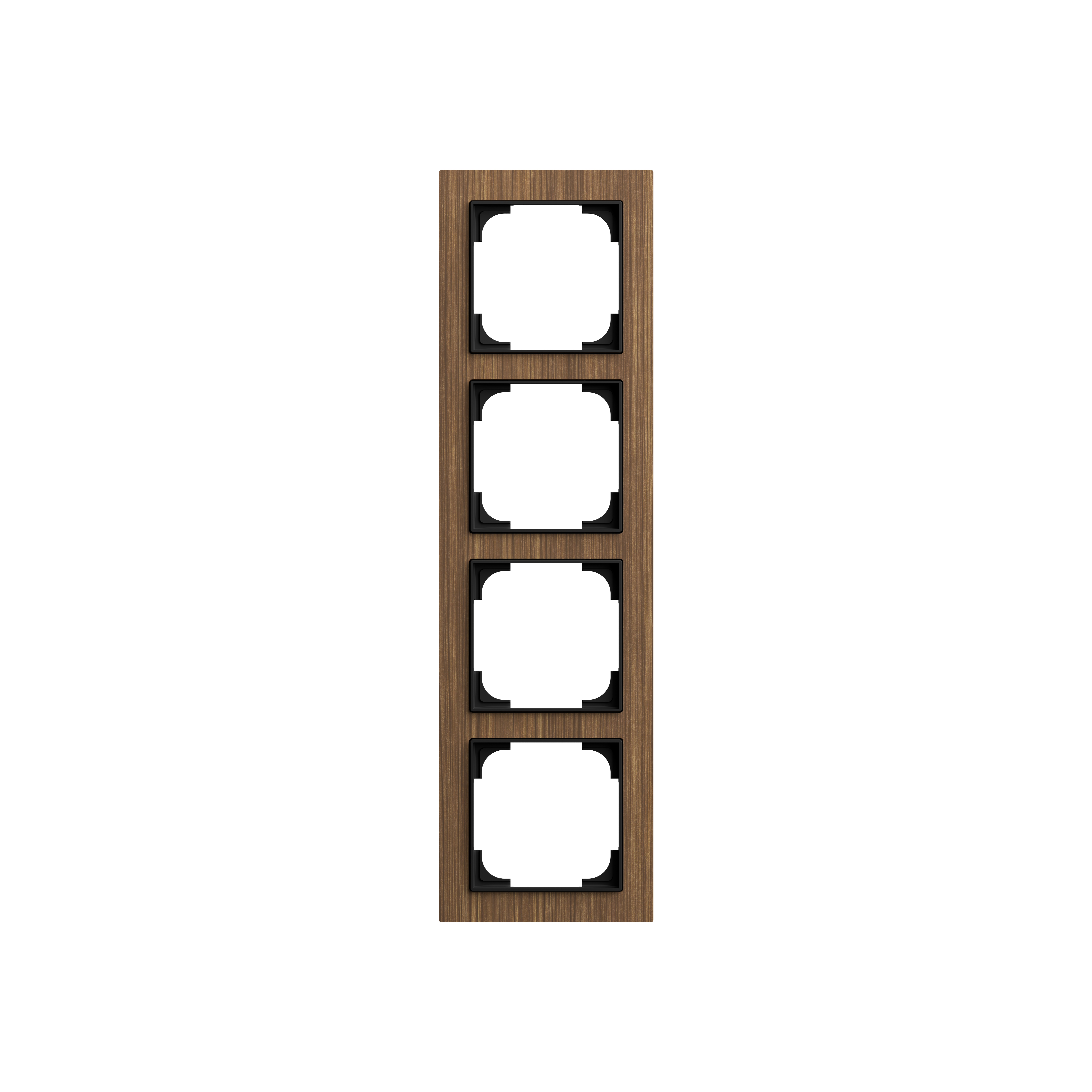 Busch-Jaeger 1724-4086 Abdeckrahmen 4-fach, Busch-art linear, holz walnuss matt