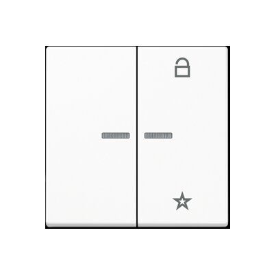 Jung FMA1701WW eNet Taster Universal 1-fach, Duroplast, Serie A, alpinweiß