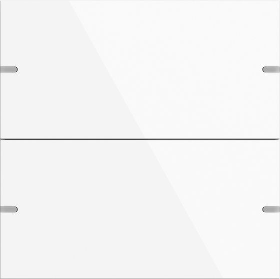 Gira 5022903 Wippenset 2-fach für Tastsensor 4.95, Aluminium reinweiß glänzend (lackiert)