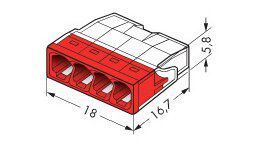 WAGO 2273-204 Verbindungsdosenklemme 4x0.5-2.5mm², 4 Leiter
