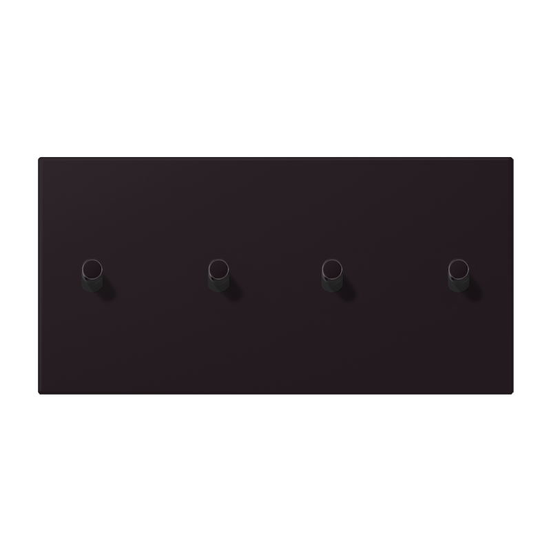 Jung LC12-250R0248 Abdeckung mit Kipphebel "Zylinder", 2 x 2 Kipphebel, waagerecht, noir d'ivoire