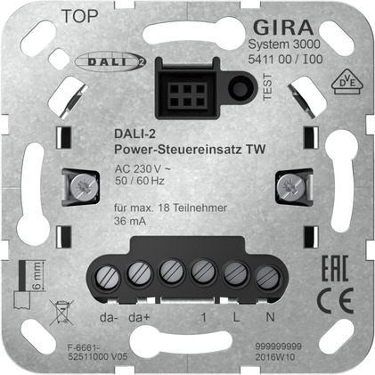 Gira 541100 System 3000 DALI-2 Power-Steuereinsatz TW