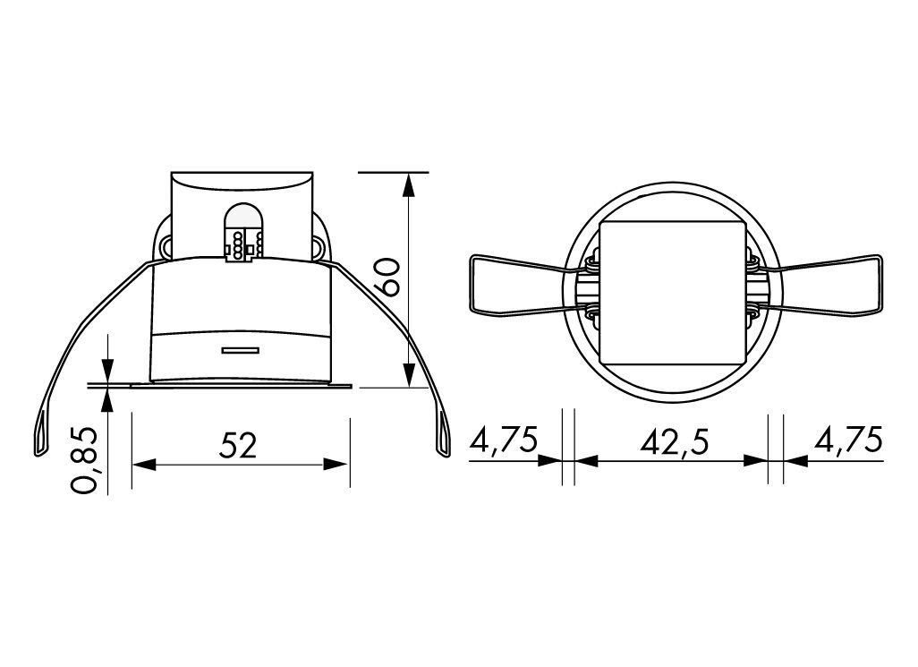 B.E.G. 92583 PD11-M-1C-FLAT superflacher Präsenzmelder 360°