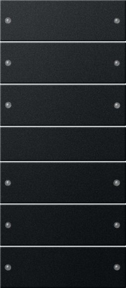 Gira 2186005 Wippenset 6-fach (3+3) System 55 Schwarz matt lackiert