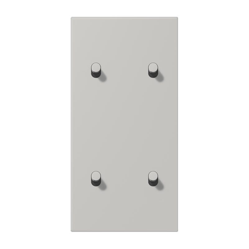 Jung LC12-25R0205 Abdeckung mit Kipphebel "Zylinder", 2 x 2 Kipphebel, senkrecht, gris clair 31