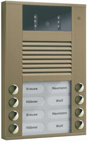 TCS AVE 14083-0012 Video-Sprechanlage Außenstation für 8 WE, Aufputz