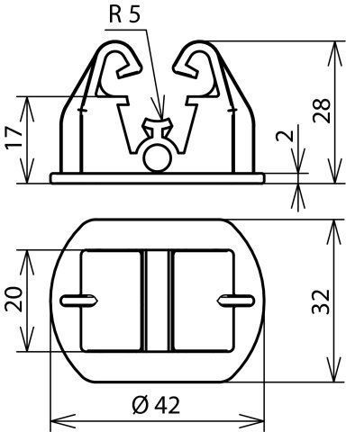 Dehn + Söhne 253 023 Rundleitungsadapter Typ FB + KF