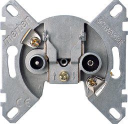 Merten 466098 BK-/Sat-Antennendurchgangsdose, 2-fach