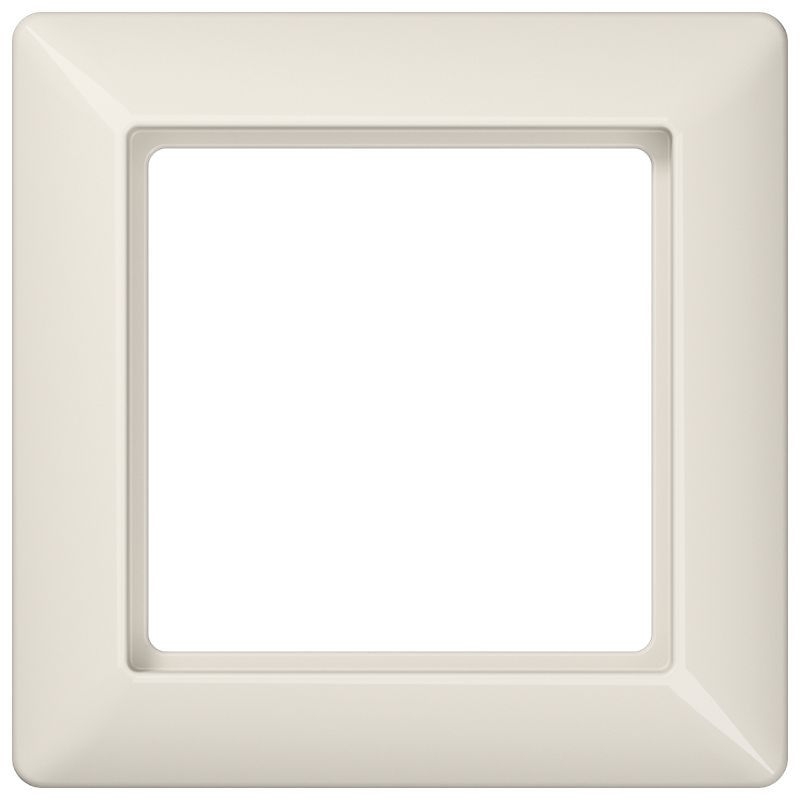 Jung AS581BF Rahmen 1-fach, senkrechte und waagerechte Montage, Thermoplast, AS 500, weiß (ivory)