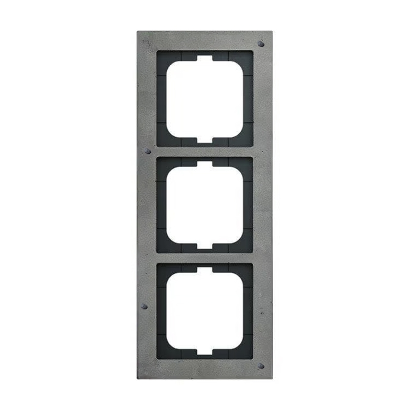 Busch-Jaeger 1723-298 Abdeckrahmen 3-fach, Busch-axcent, betongrau matt
