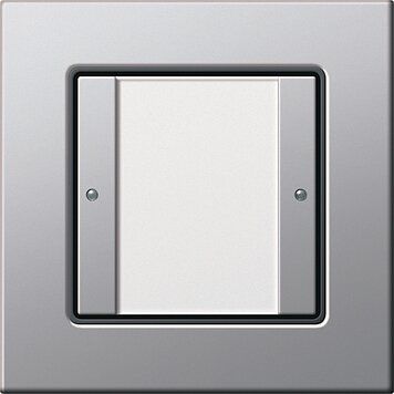 Gira 213126 Wippenset 1-fach mit Beschriftungsfeld, System 55, Klar/Farbe alu