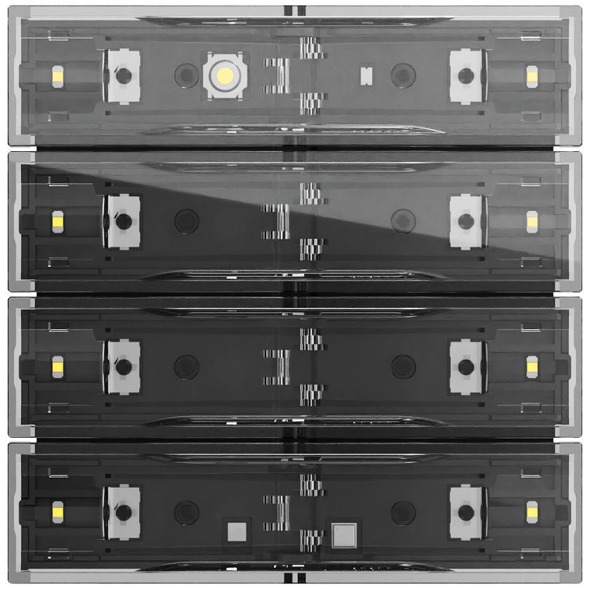 Gira 534400 Tastsensor 4.70 Komfort 4-fach mit Inbetriebnahme-Wippe für Gira One und KNX