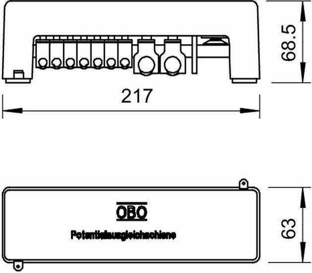 OBO Bettermann 1801VDE Potentialausgleichsschiene