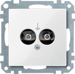 Merten 290419 Potentialausgleich-Steckdosen-Einsatz, System M, polarweiß glänzend