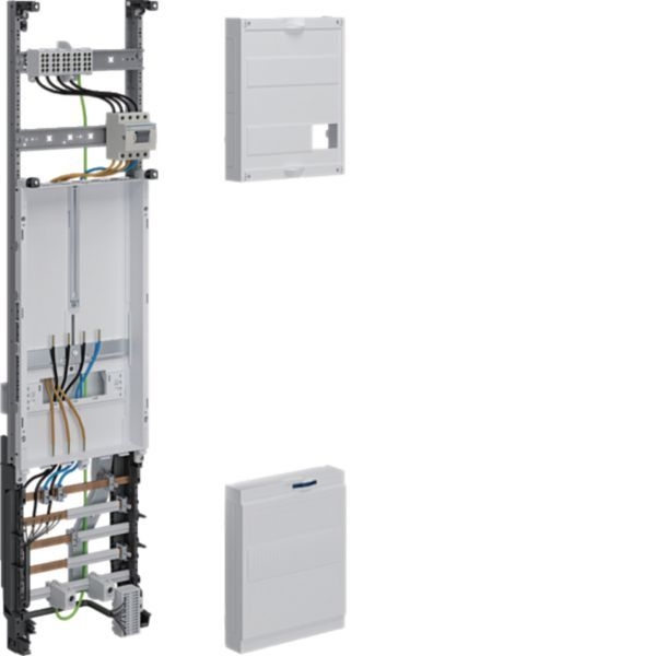 Hager ZH32X16NT Komplettfeld, universZ, 1050 × 250 mm, 3-Punkt, 1 Zählerplatz, 16 mm², mit Trennfunktion, verdrahtet