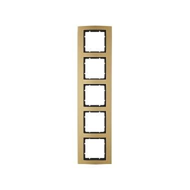 Berker 10153016 Rahmen 5-fach, B.3, Alu, gold/anthrazit