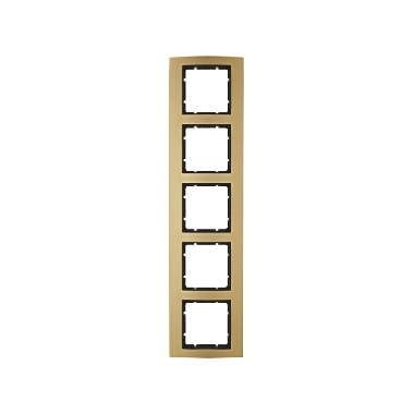 Berker 10153016 Rahmen 5-fach, B.3, Alu, gold/anthrazit