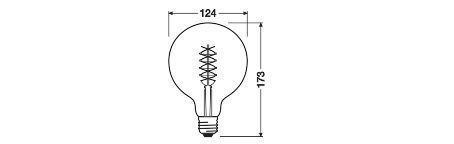 Ledvance 4058075761650 Vintage 1906® LED GLOBE 125, 320 °, 4,8 W, 822, 420 lm, E27, dimmbar