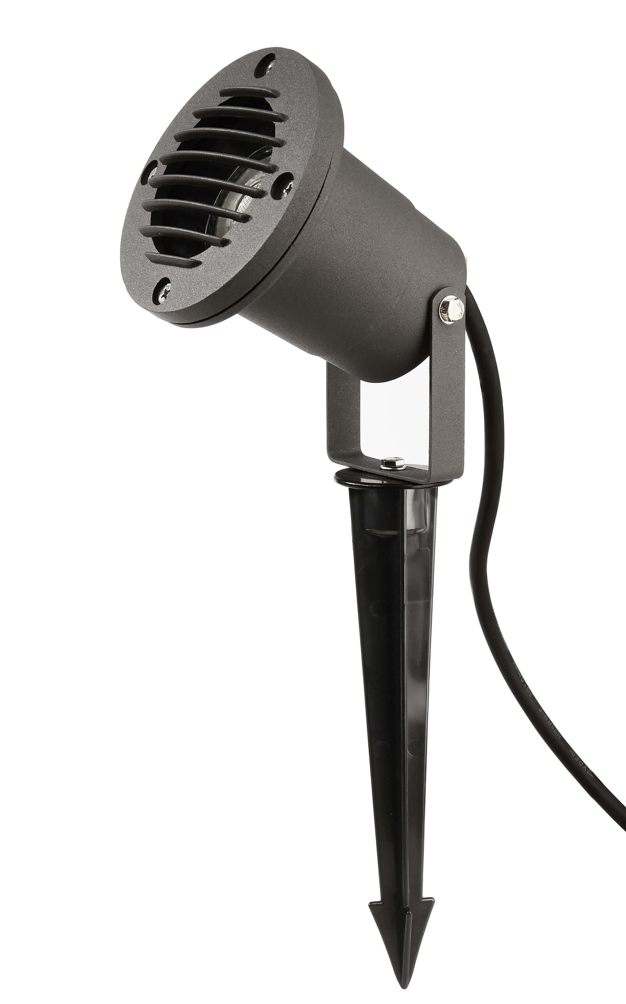 Deko-Light 732161 Erdspießstrahler, Spiky, 100mm, 1x 35 W GU10, 220-240 V/AC, 50 / 60 Hz, IP 65, IP 44, tiefschwarz
