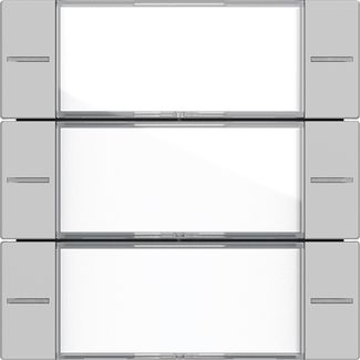 Gira 5773015 Wippenset 3-fach Beschriftungsfeld Tastsensor 4.55, Klar/Grau matt