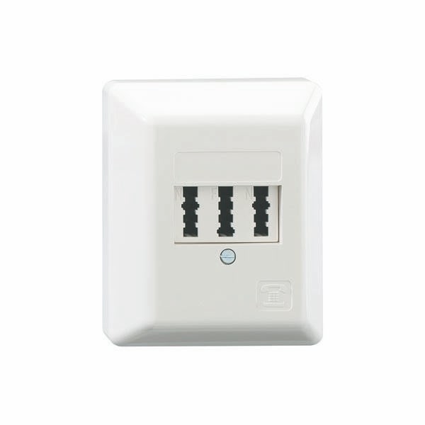 Rutenbeck 10210109 Telefondose TAE 3X6 NFN AP