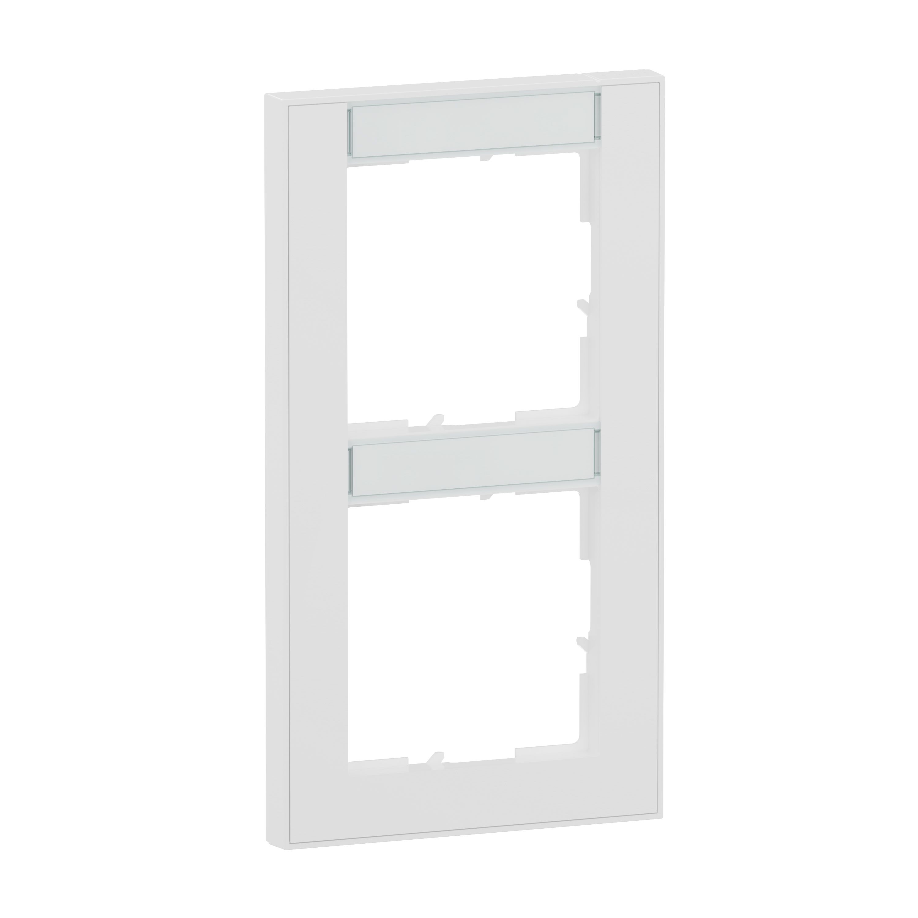 Legrand 765992 SEANO+ 2-fach Rahmen vertikal mit Beschriftungsfeldern, Ultraweiß