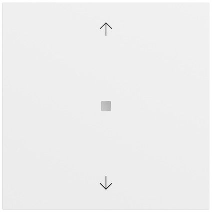 Gira 538872 Wippe 1-fach mit Pfeilsymbolen und Kontrollfenster, System 70, reinweiß seidenmatt (lackiert)