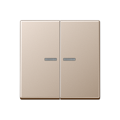 Jung A10921STRFCH KNX RF Taster 2-fach, Duroplast lackiert, Serie A, champagner