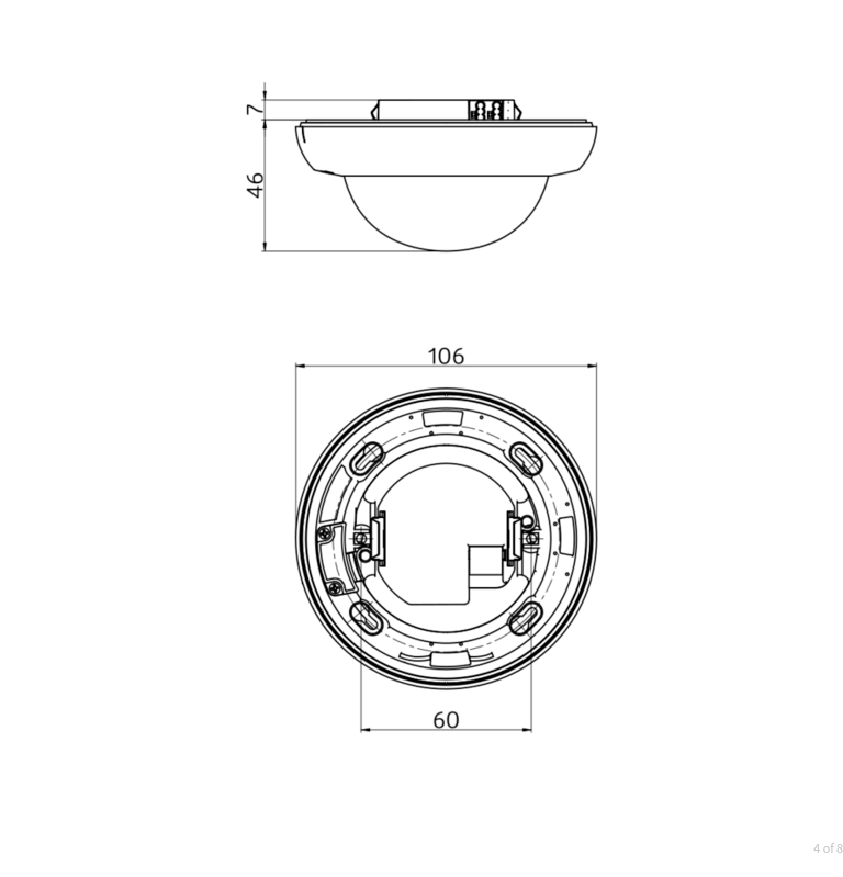 B.E.G. 93515 PD4N-KNXs-ST-UP KNX-Präsenzmelder 360°, Ø 106 x 55 mm, weiß matt