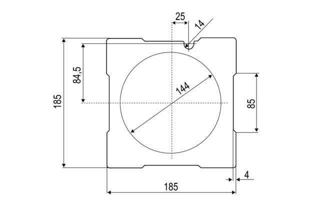 Maico ECA 15 - EMA 16 Distanzrahmen nur für ECA 150