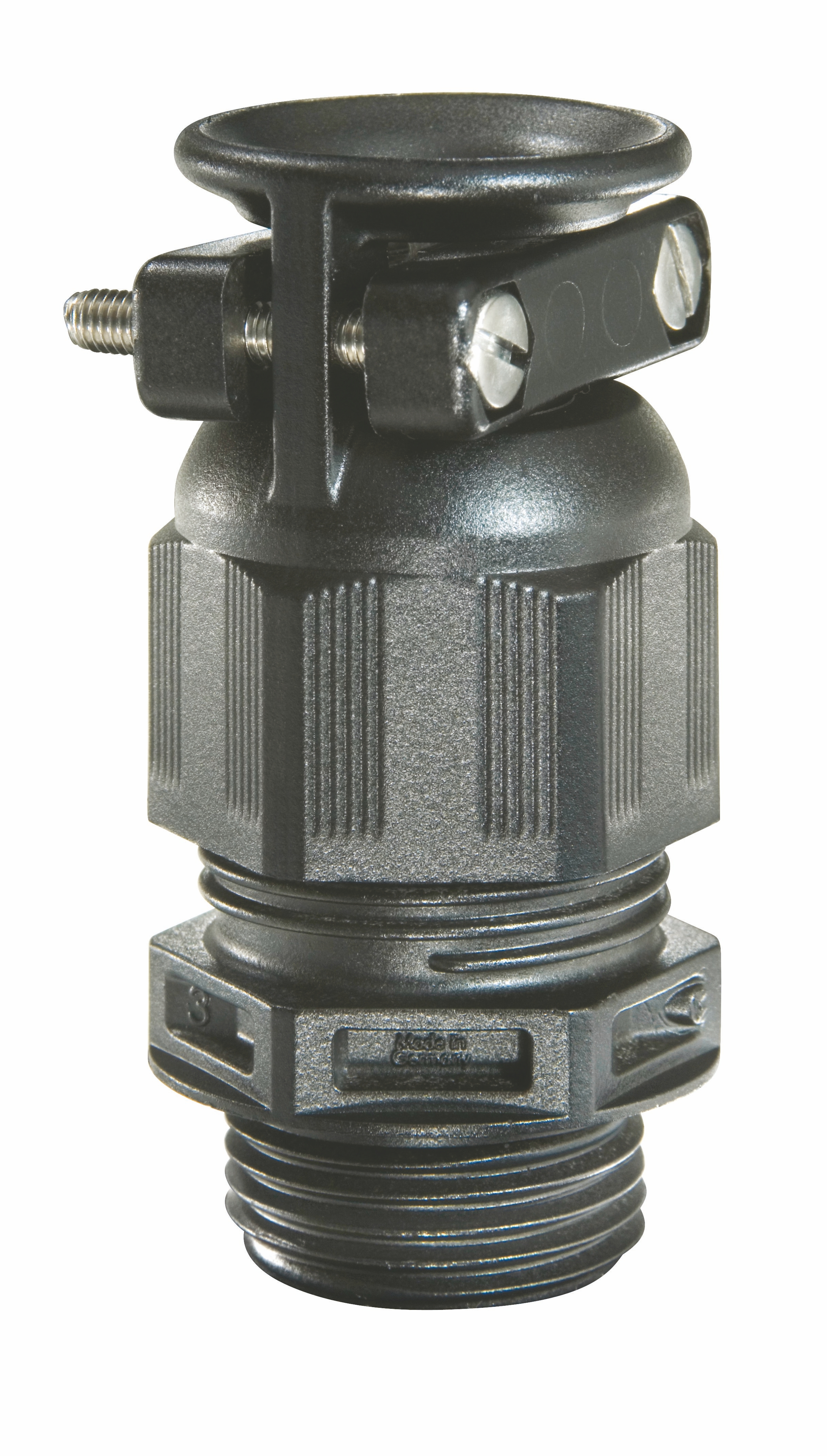WISKA 10100456 Ex-Kunststoffkabelverschraubung mit externer Zugentlastung M25, erhöhte Sicherheit, IP68, 10 bis 17 mm, schwarz