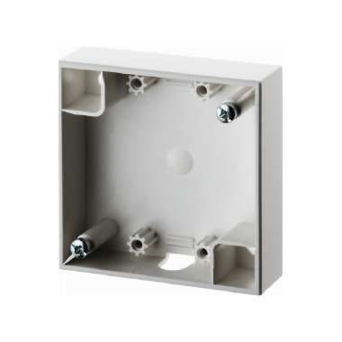 Berker 911522529 Aufbau-Gehäuse flach Aufputz, Integro Flow/Pure, polarweiß glänzend